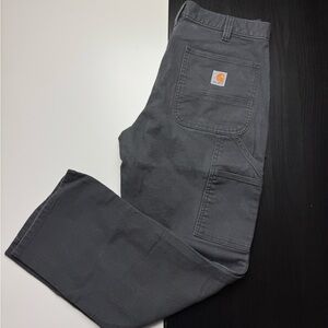 Carhartt Double Knee Pants 34x30 Relaxed Fit Gray Utility Pants Mens Size 34x30